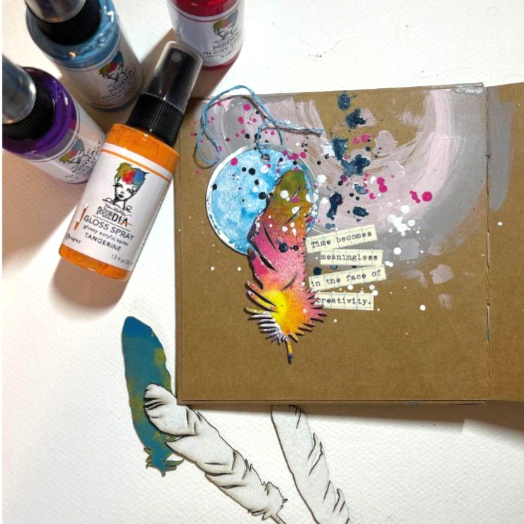 Dina Wakley Media Chipboard Shapes - Feathers