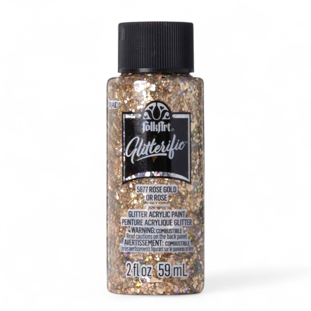 Rose Gold FolkArt Glitterific 2oz