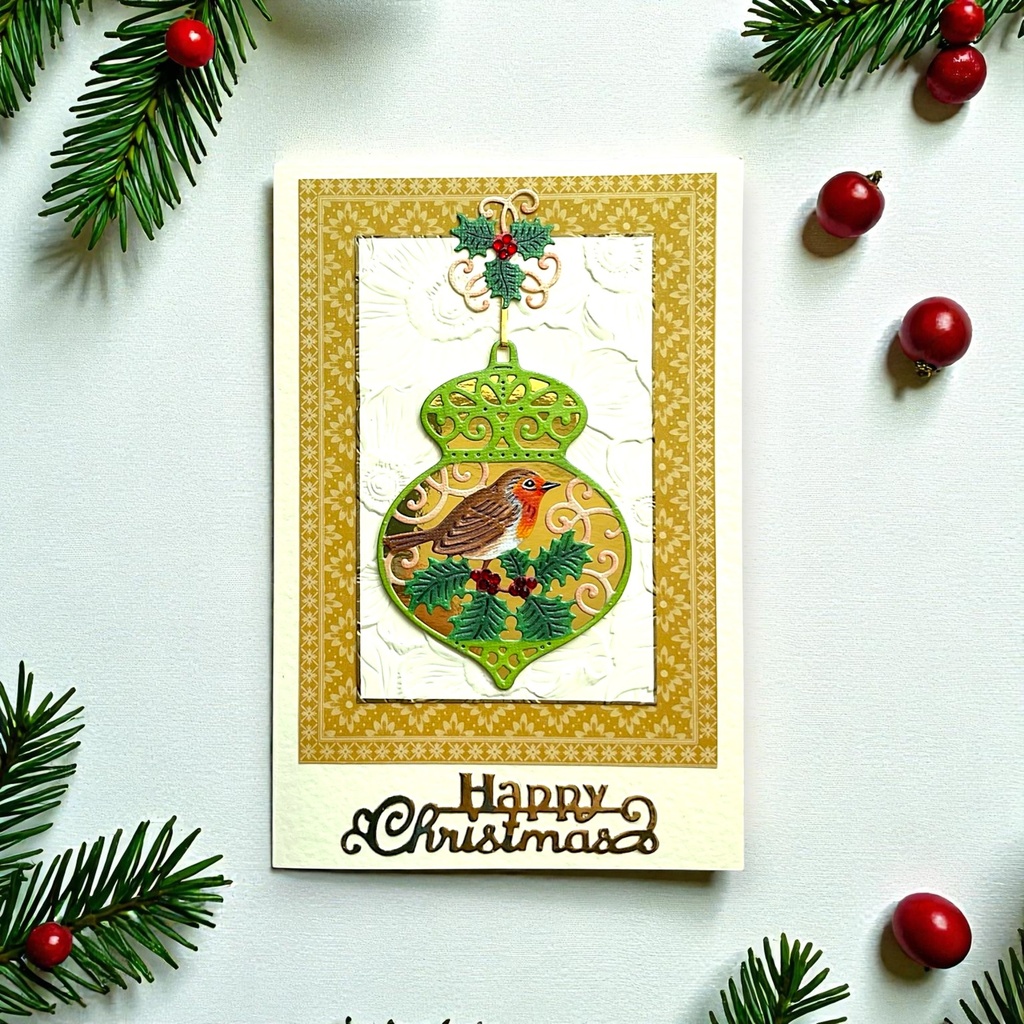 Sweet Dixie Robin & Holly Bauble die set