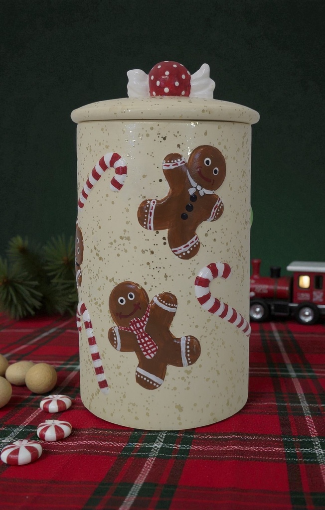 Gingerbread Canister with lid (Carton of 6)