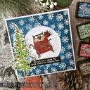 Tim Holtz Mixed-Media Stamps & Stencil Set - Snarky Cat Christmas