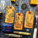 Tim Holtz Mixed-Media Stamps & Stencil Set - Sketchy Greenery
