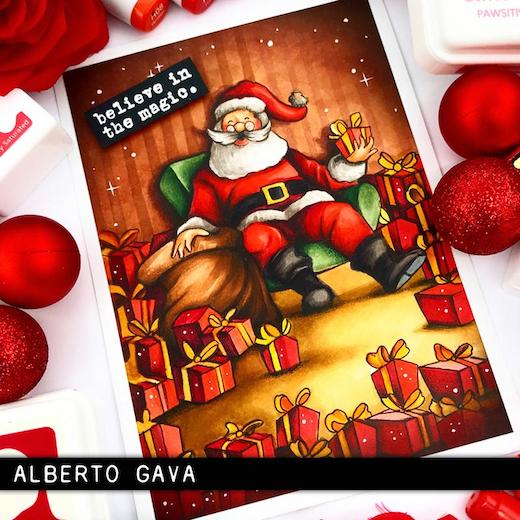 Tim Holtz - Stampers Anonymous Cling Stamps - Santa Visit