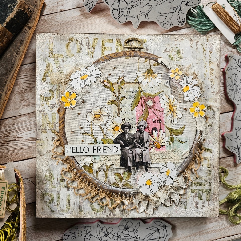 Tim Holtz - Stampers Anonymous Cling Stamps - Embroidery