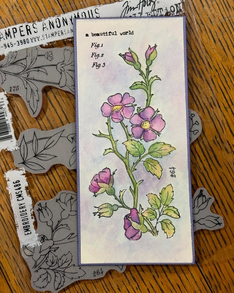 Tim Holtz - Stampers Anonymous Cling Stamps - Embroidery