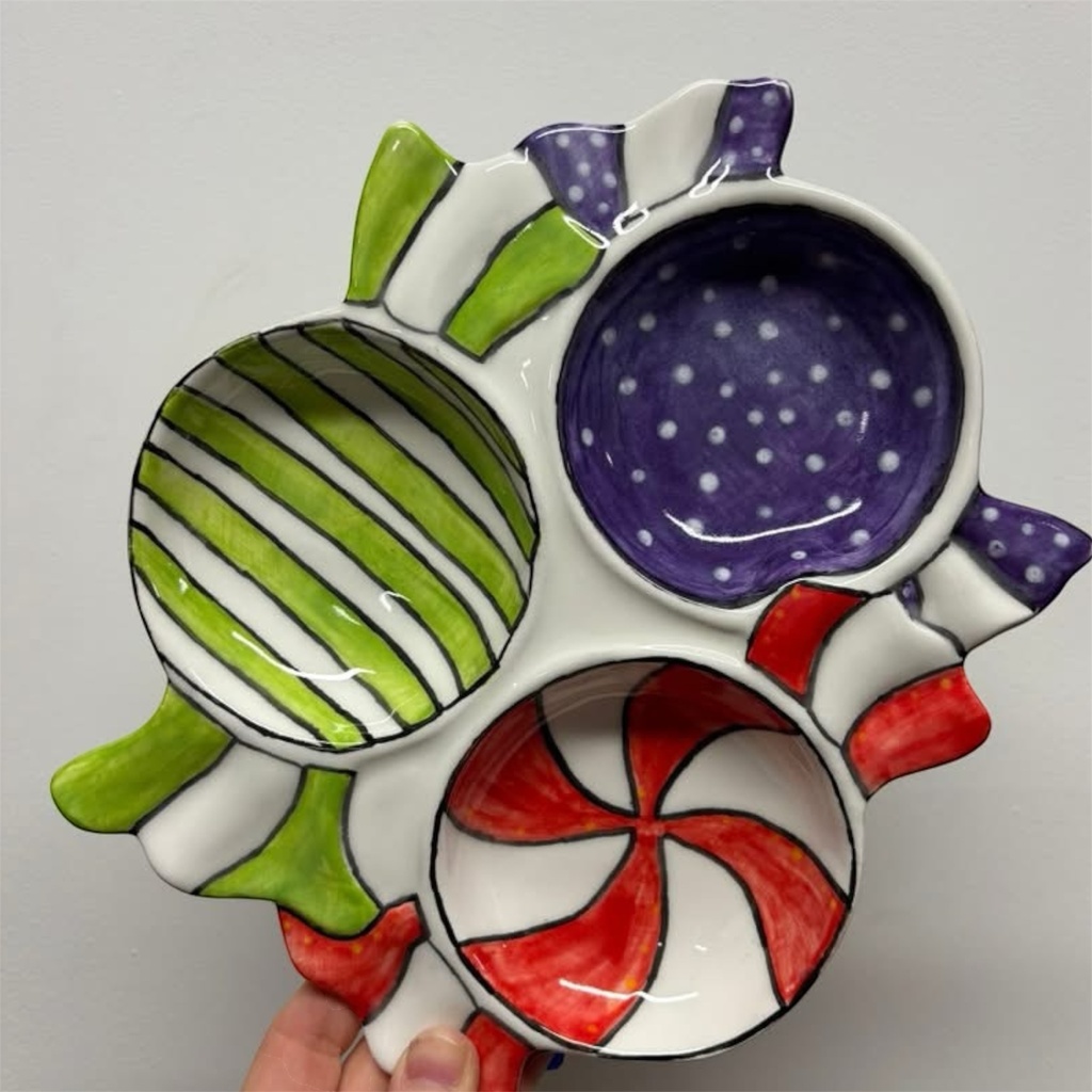 Sweetie 3pot Condiments Serving Tray (Carton of 6)