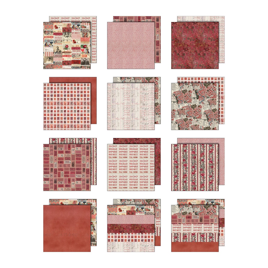 Tim Holtz Idea-ology Palette Collection: Red 12 x 12