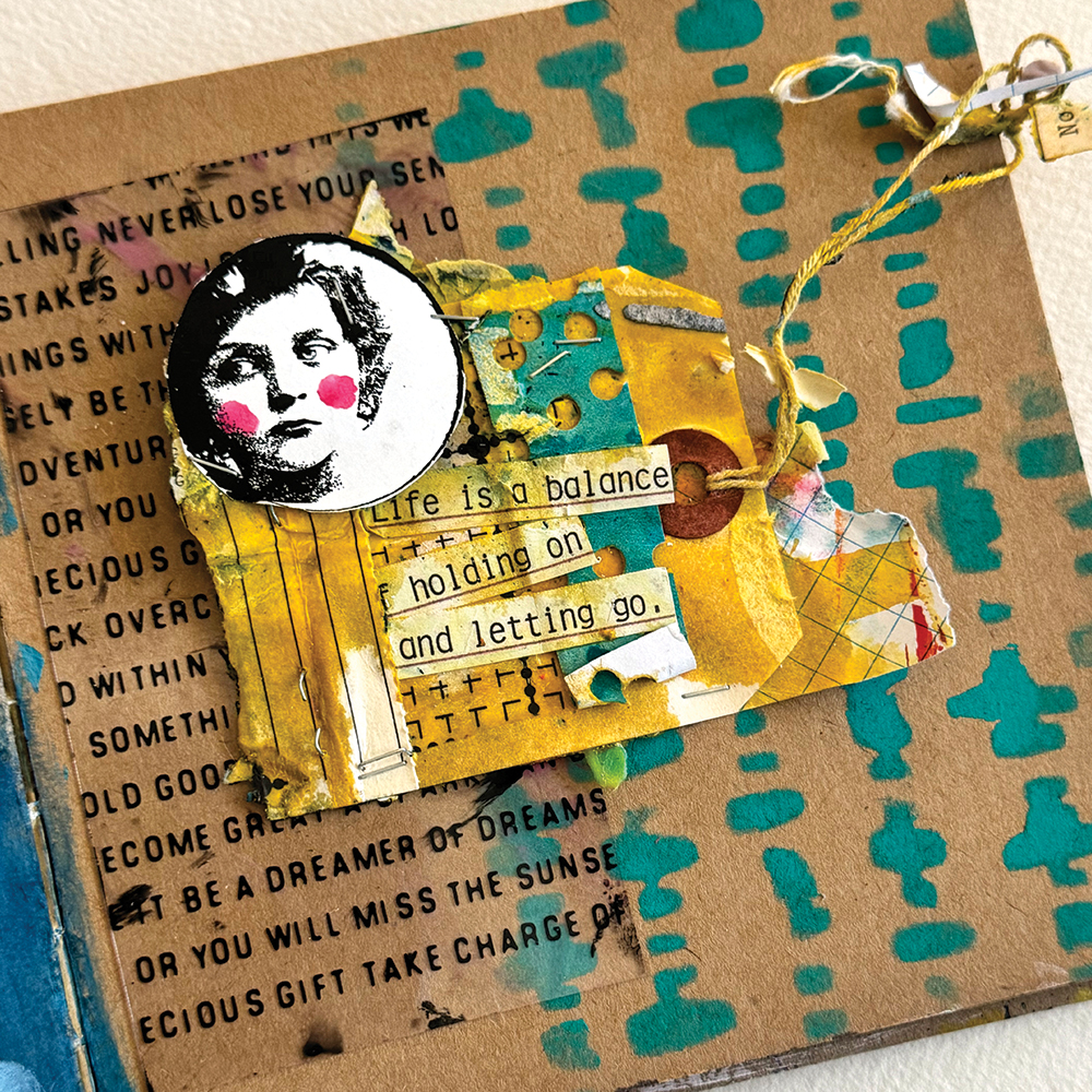 Dina Wakley MEdia Stencil - Dash Columns 