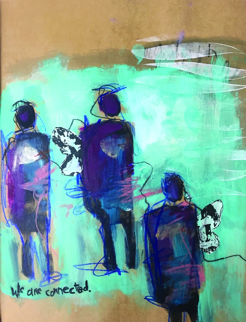 Dina Wakley MEdia Stencil - Gusts