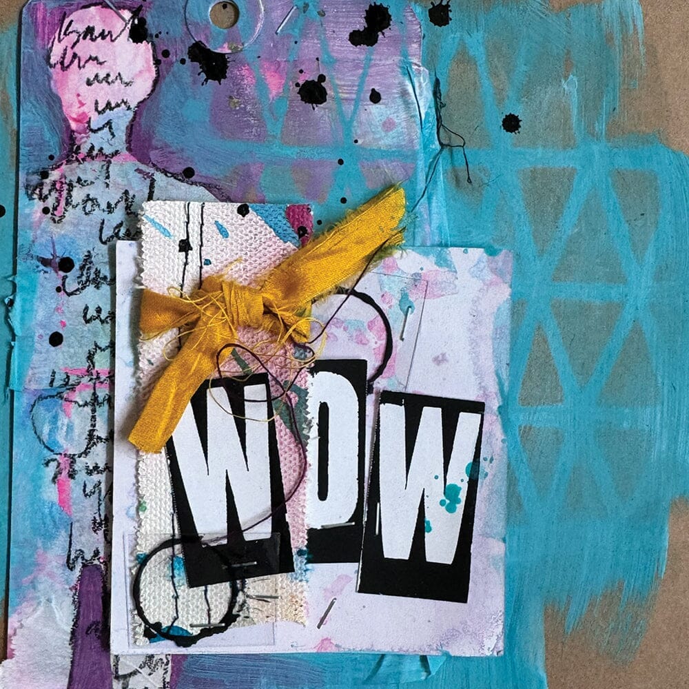 Dina Wakley MEdia Stencil - Triangle Fence