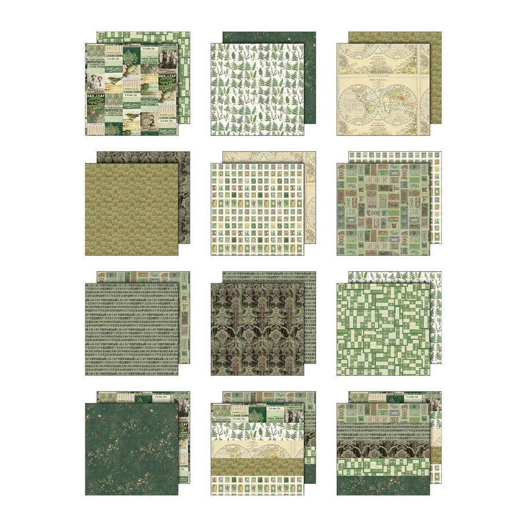 Tim Holtz Idea-ology Palette Collection: Green 12 x 12