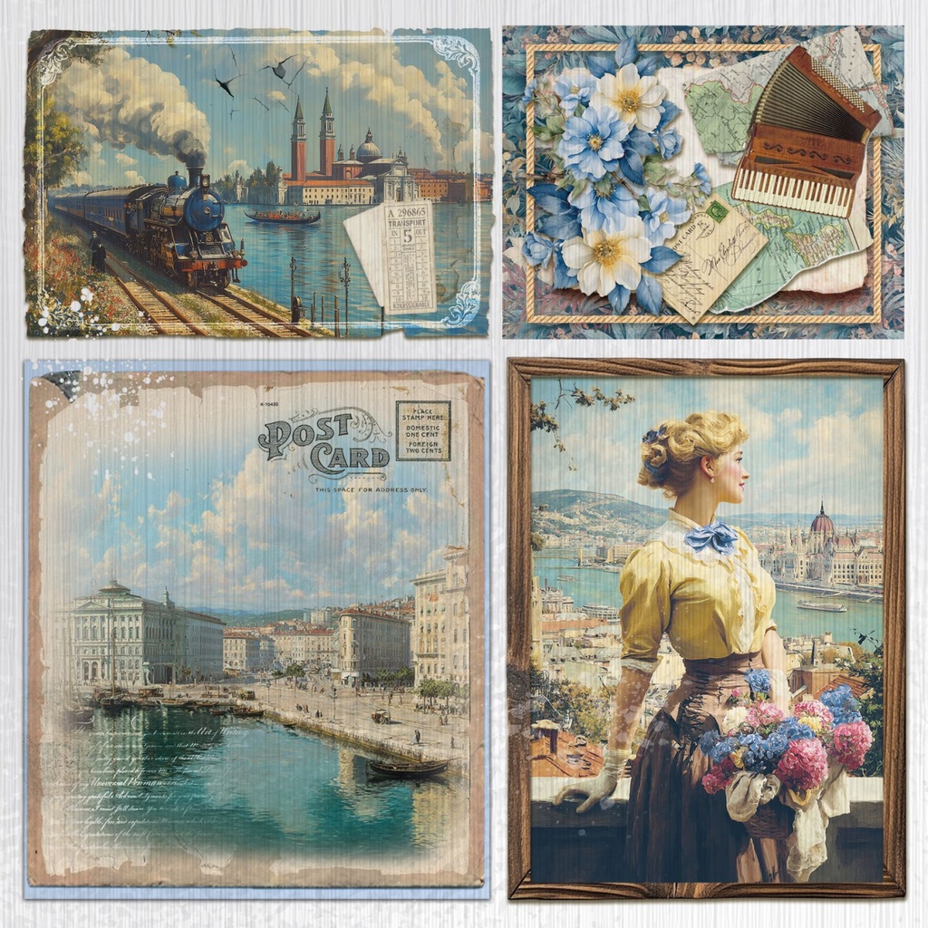 Ciao Bella Paper - Eastern Journey - 6"x6" Deluxe & Vellum Dual Pack (6 sheets) 