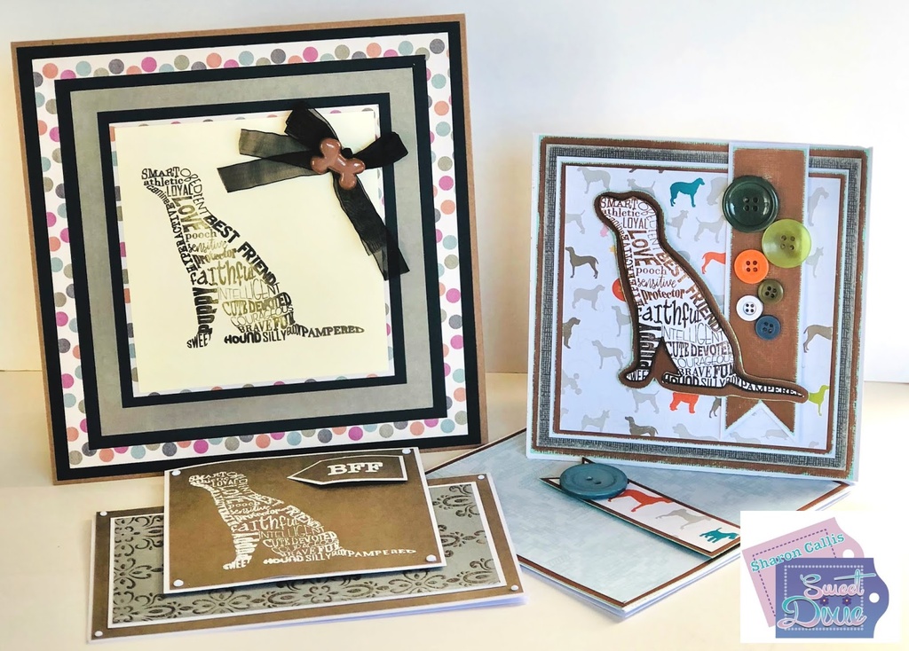 Sweet Dixie Typography Puppy Power stamp set by Sharon Callis