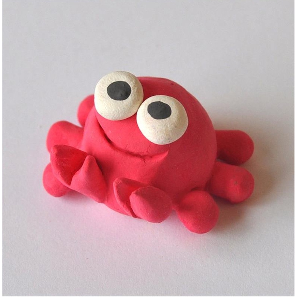 COLORPLUS 500g Red Coloured Natural Self-hardening Clay