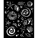Thick stencil cm 20X25 - Silent Sea starfish