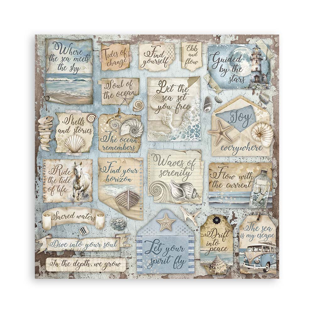 Scrapbooking Pad 10 sheets cm 30,5x30,5 (12"x12") - Silent Sea