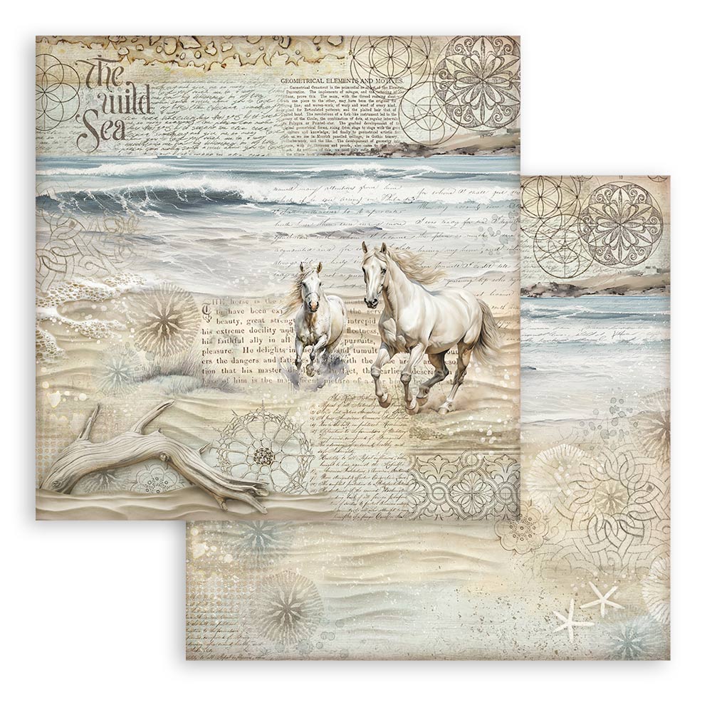 Scrapbooking Small Pad 10 sheets cm 20,3X20,3 (8"X8") - Silent Sea