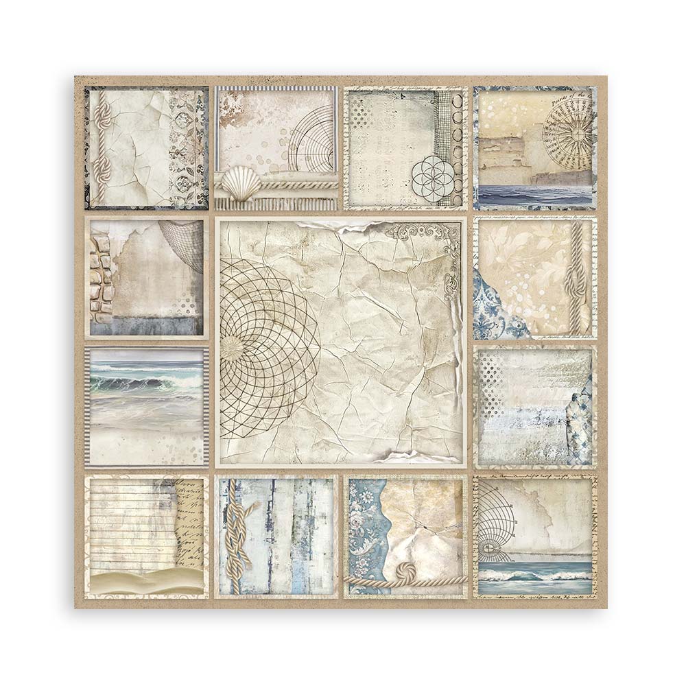 Scrapbooking Pad 22 sheets cm 20,3X20,3 (8"X8") Single Face Silent Sea