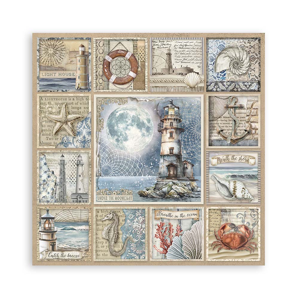 Scrapbooking Pad 22 sheets cm 30,5x30,5 (12"x12") Single face - Silent Sea