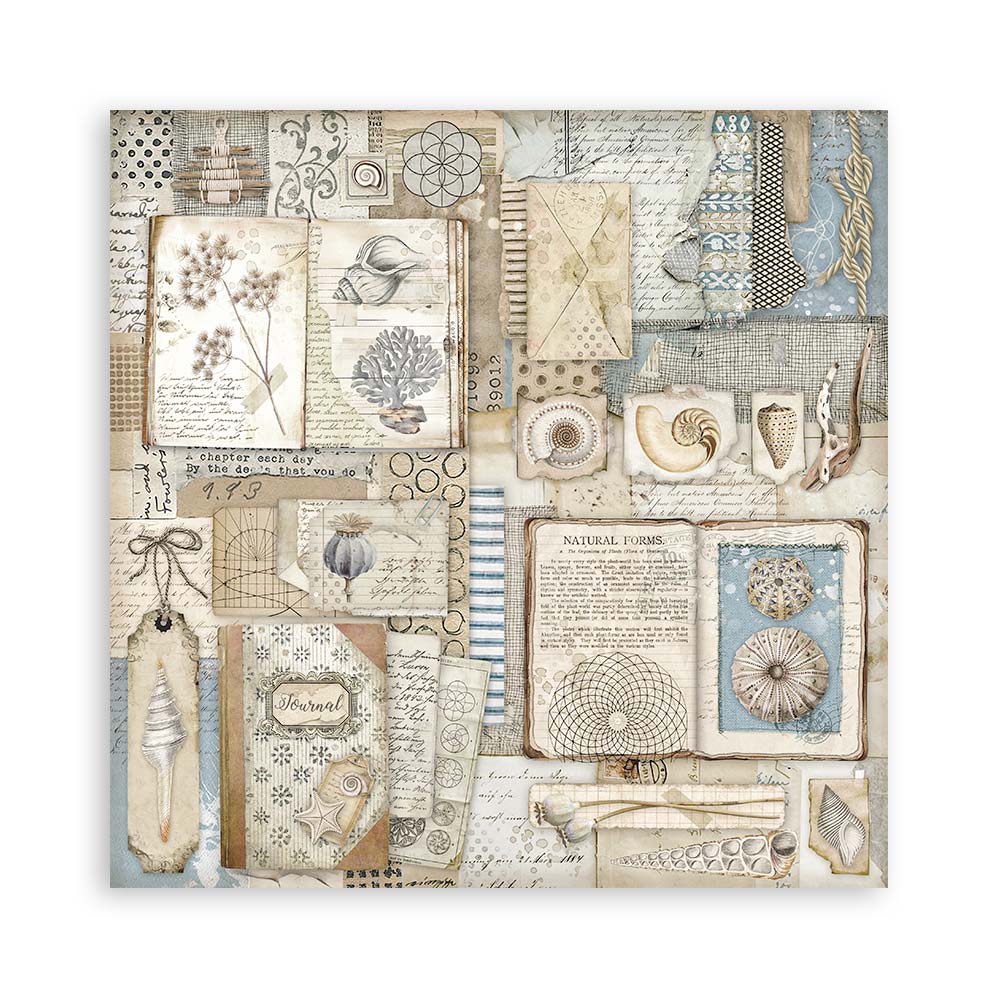 Scrapbooking Pad 22 sheets cm 30,5x30,5 (12"x12") Single face - Silent Sea