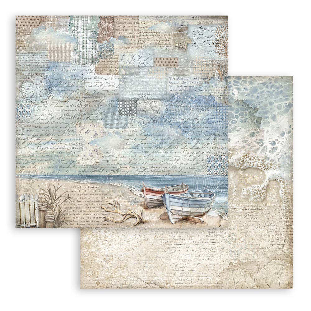 Scrapbooking Pad 10 sheets cm 30,5x30,5 (12"x12") Maxi Background selection -  Silent Sea
