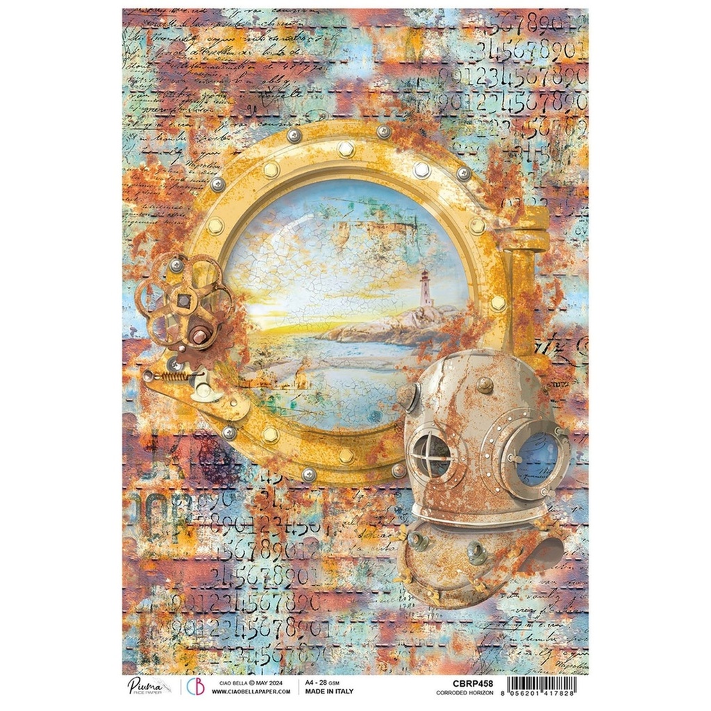 Corroded Horizon - Ciao Bella Piuma Rice Paper A4 - Single Sheet