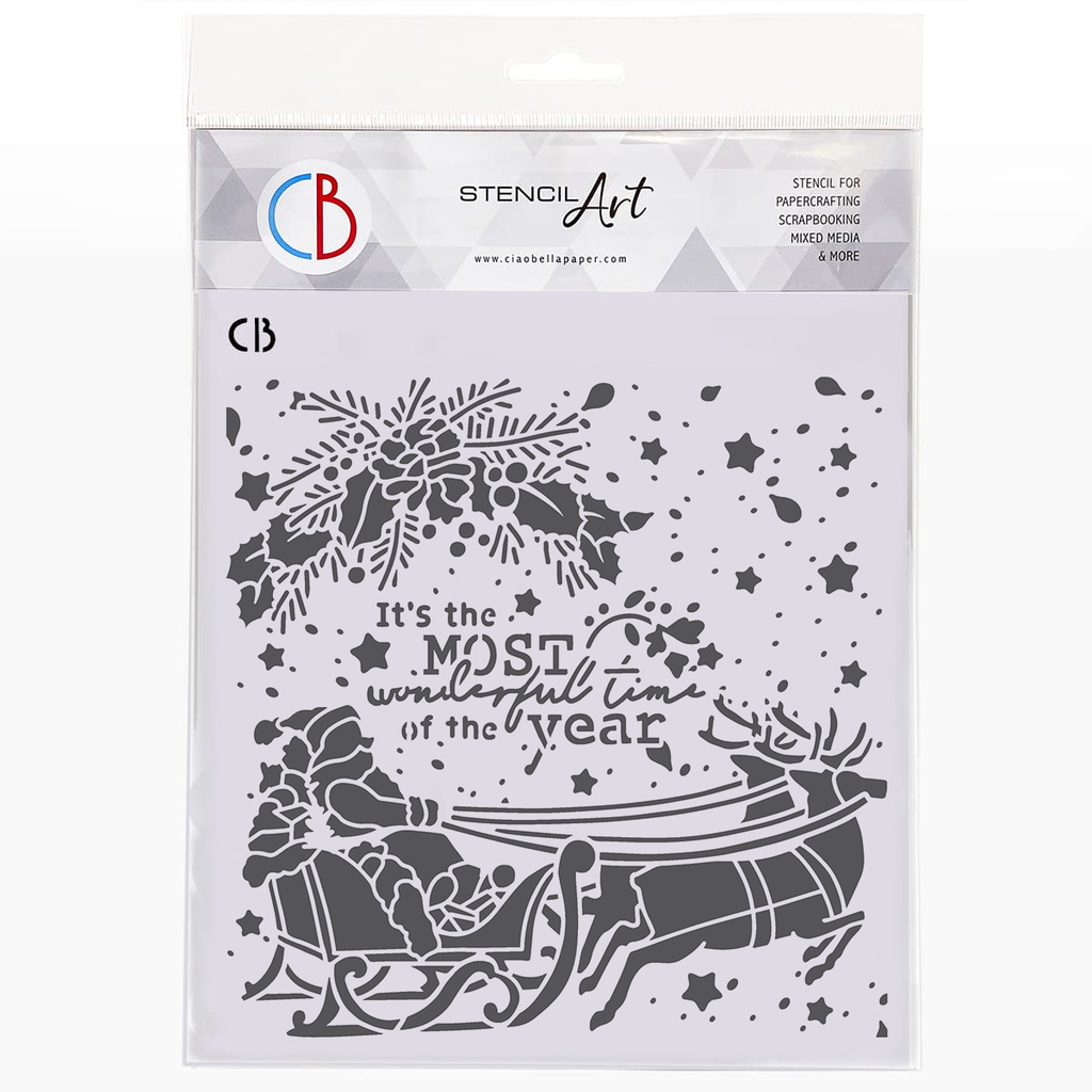 Ciao Bella Paper - Toy Shop - Wonderful Time- 8"x8" Texture Stencil
