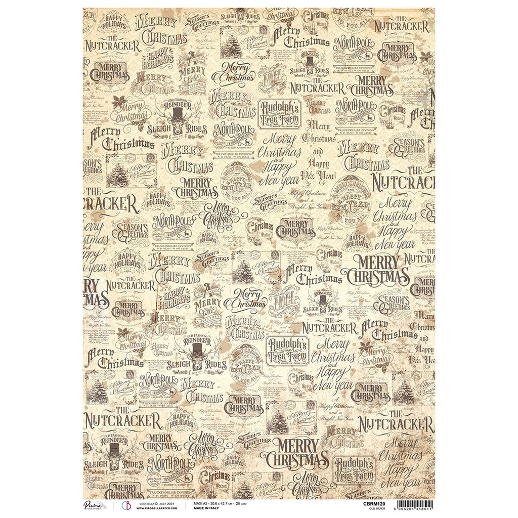 Ciao Bella Paper - Old Paper A3 rice paper (SINGLE Sheet)