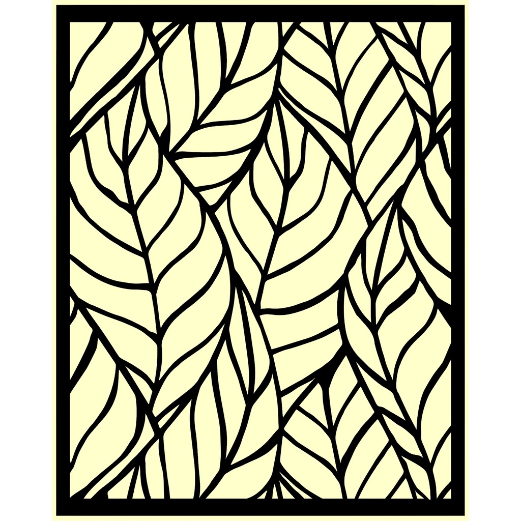 Personal Impressions Skeleton Leaves Mylar Stencil - 8x10" 