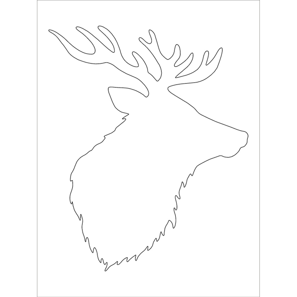 Stag 6" x 8" Majemask Stencil
