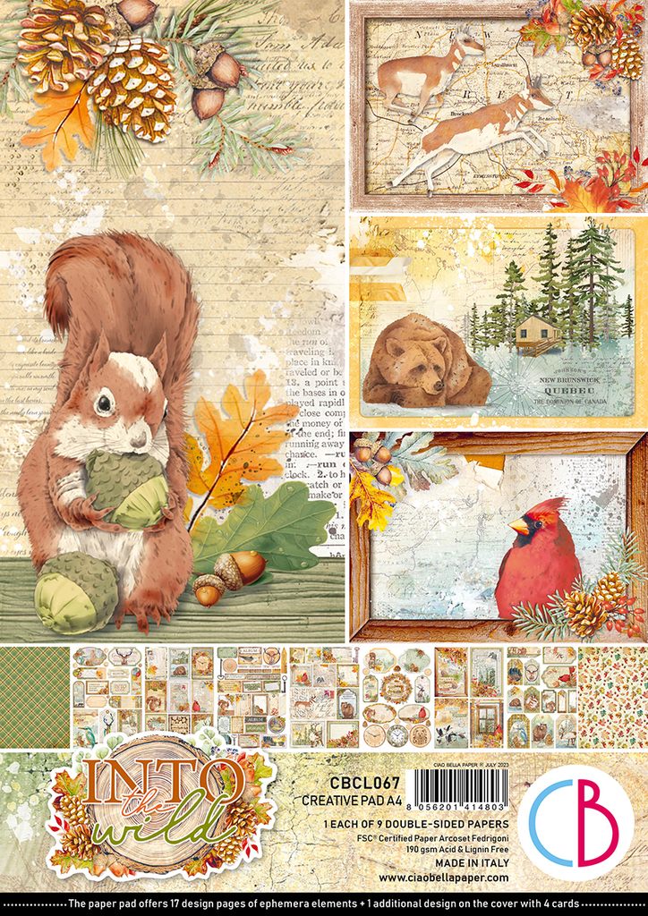 Ciao Bella Paper - Into the Wild - A4 Creative Pad 