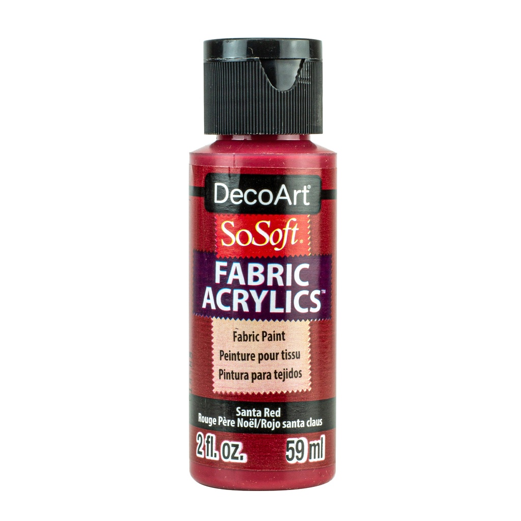 DecoArt SoSoft Fabric Paint 2oz - Santa Red
