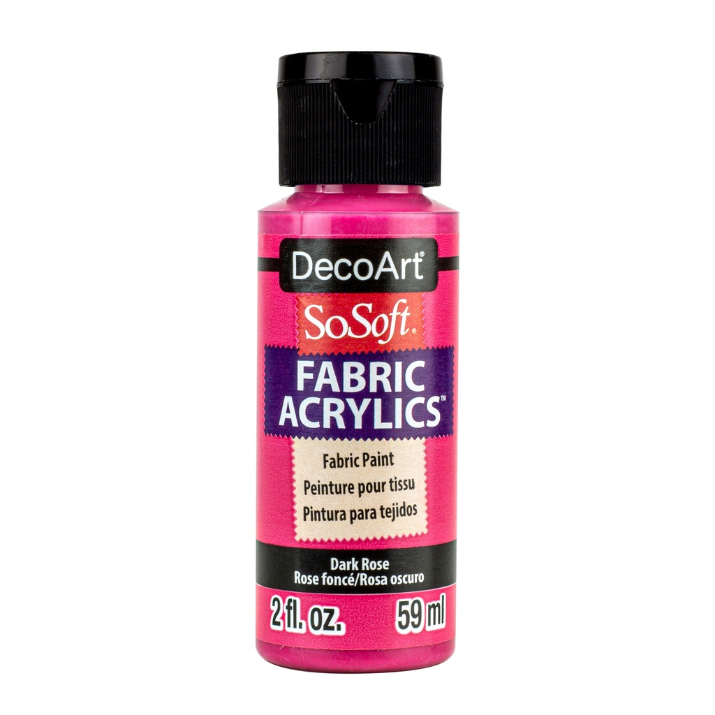 DecoArt SoSoft Fabric Paint 2oz - Dark Rose