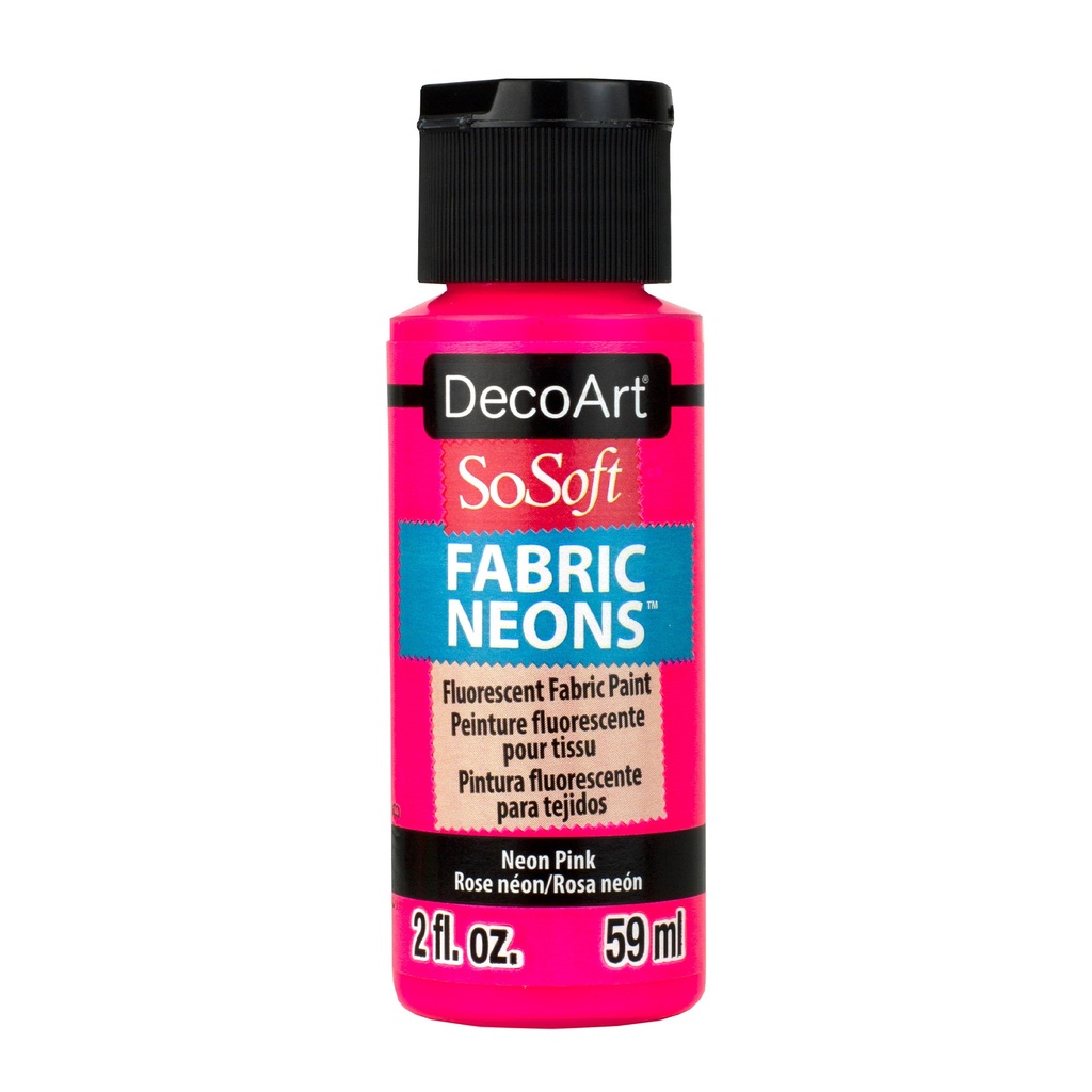 DecoArt SoSoft Neon Fabric Paint 2oz - Pink