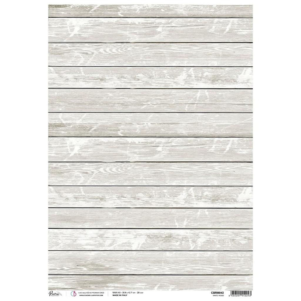 Ciao Bella Paper - White Wood A3 rice paper (3 Pack)
