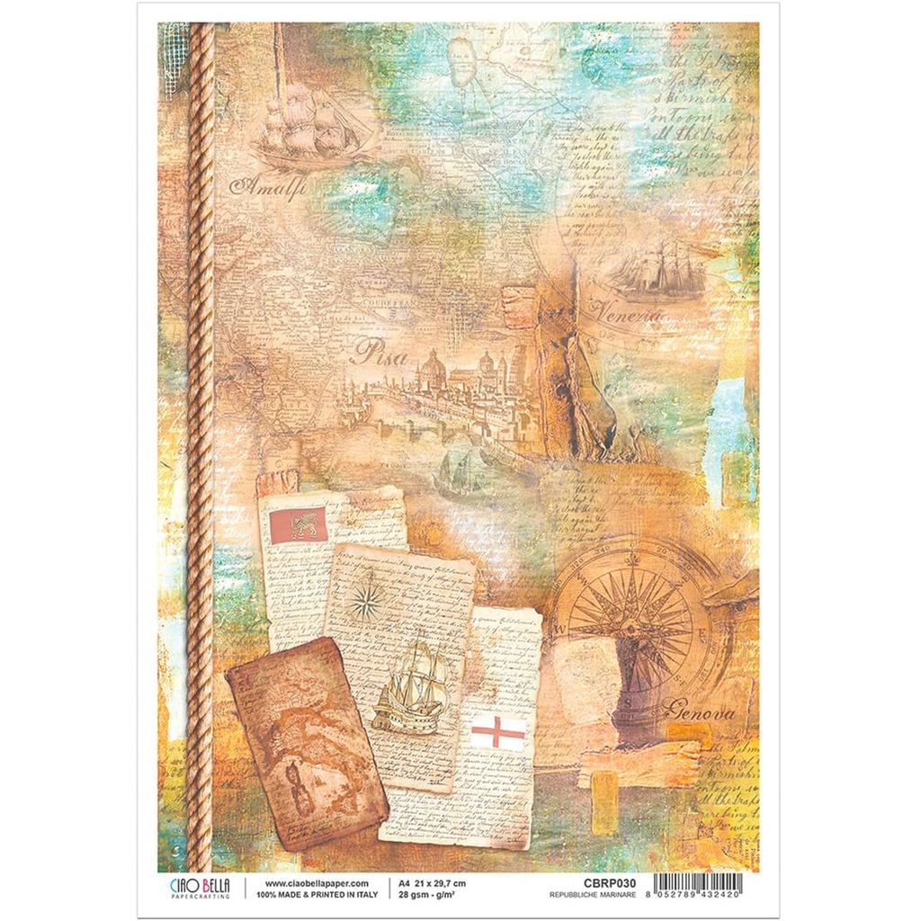Ciao Bella Paper - Repubbiche Marinare A4 rice paper (5 Pack)