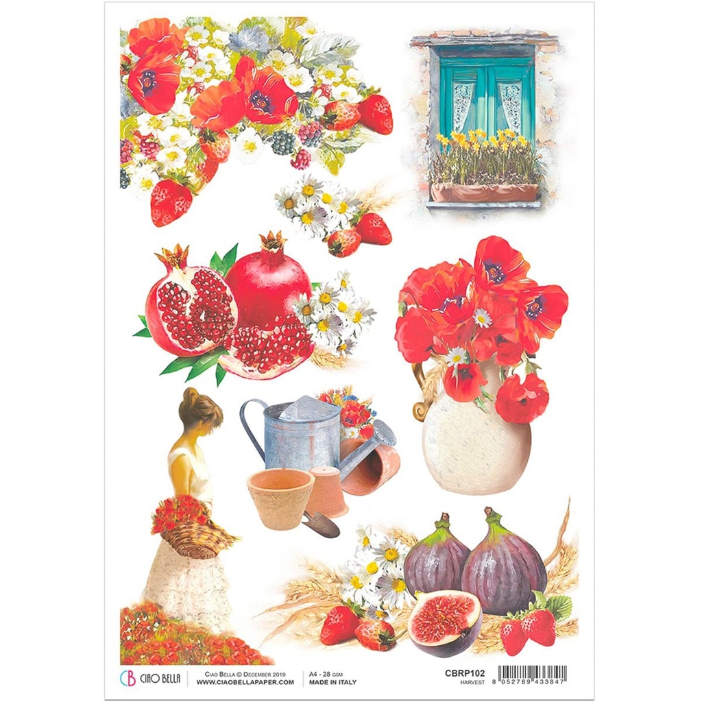 Ciao Bella Paper - Harvest A4 rice paper (5 Pack)