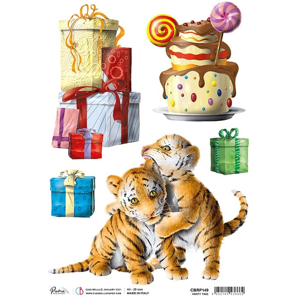 Ciao Bella Paper - Party Time A4 rice paper (5 Pack)