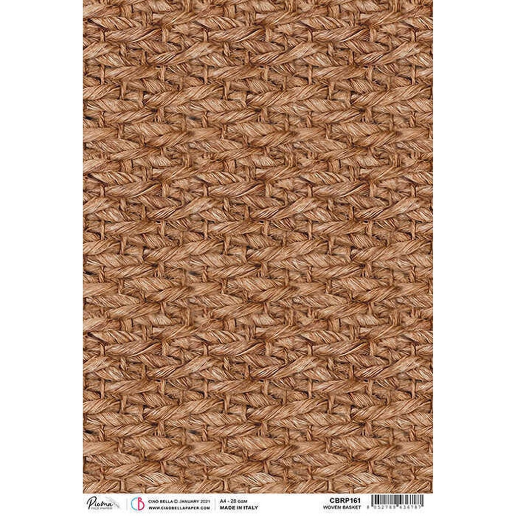Ciao Bella Paper - Woven Basket A4 Rice Paper (5 pack)