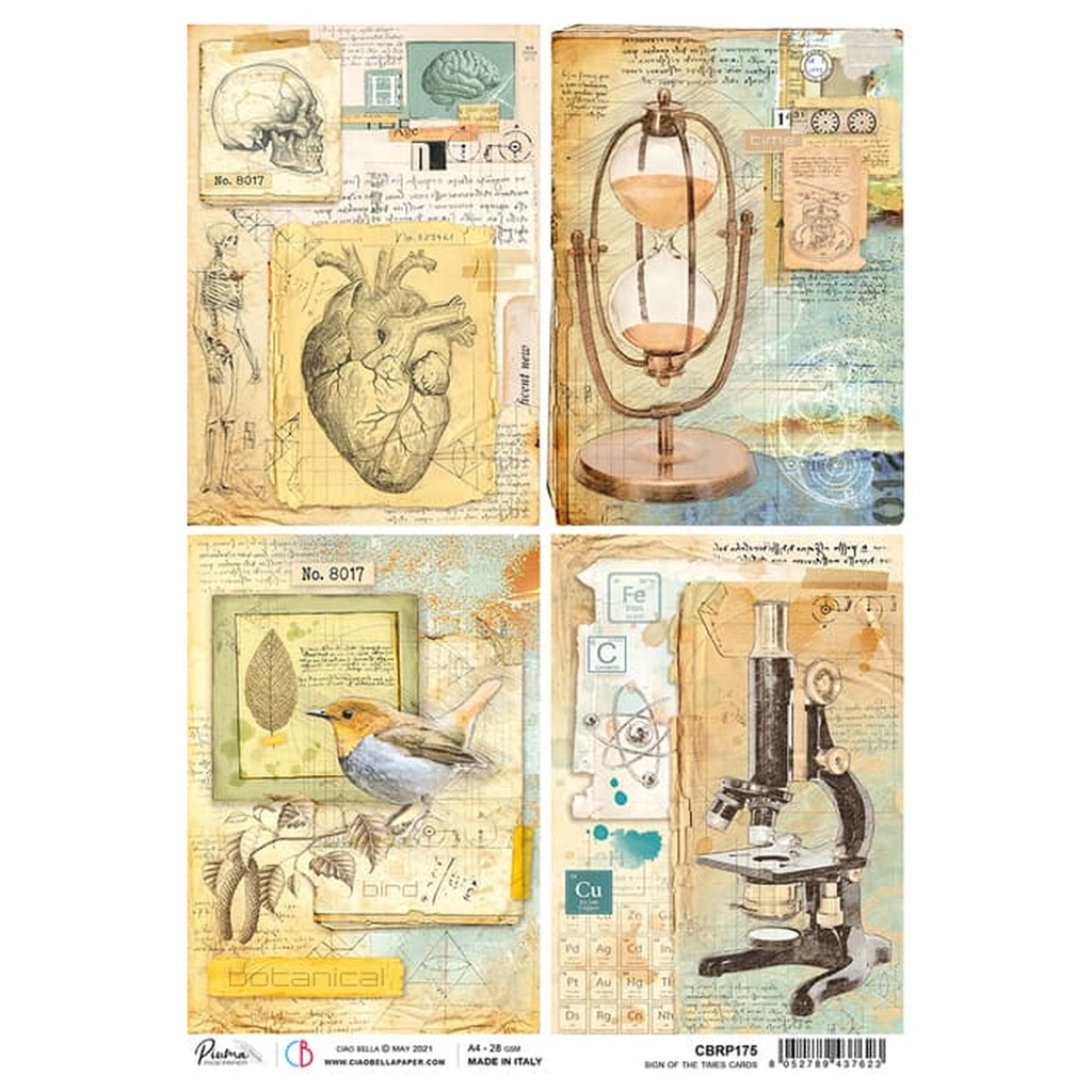 Ciao Bella Paper - Sign of the Times Cards A4 rice paper (5 Pack)