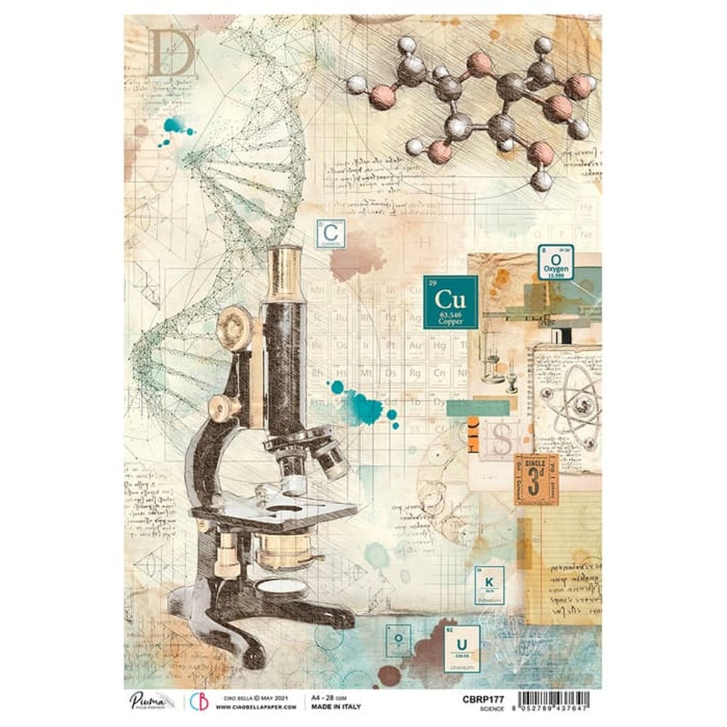 Ciao Bella Paper - Science A4 rice paper (5 Pack)
