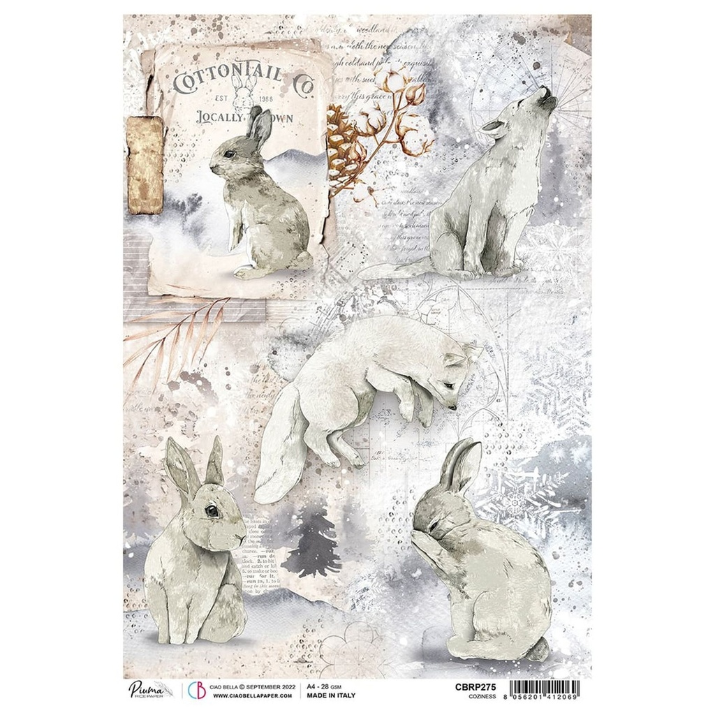 Ciao Bella Paper - Coziness A4 rice paper (5 Pack)