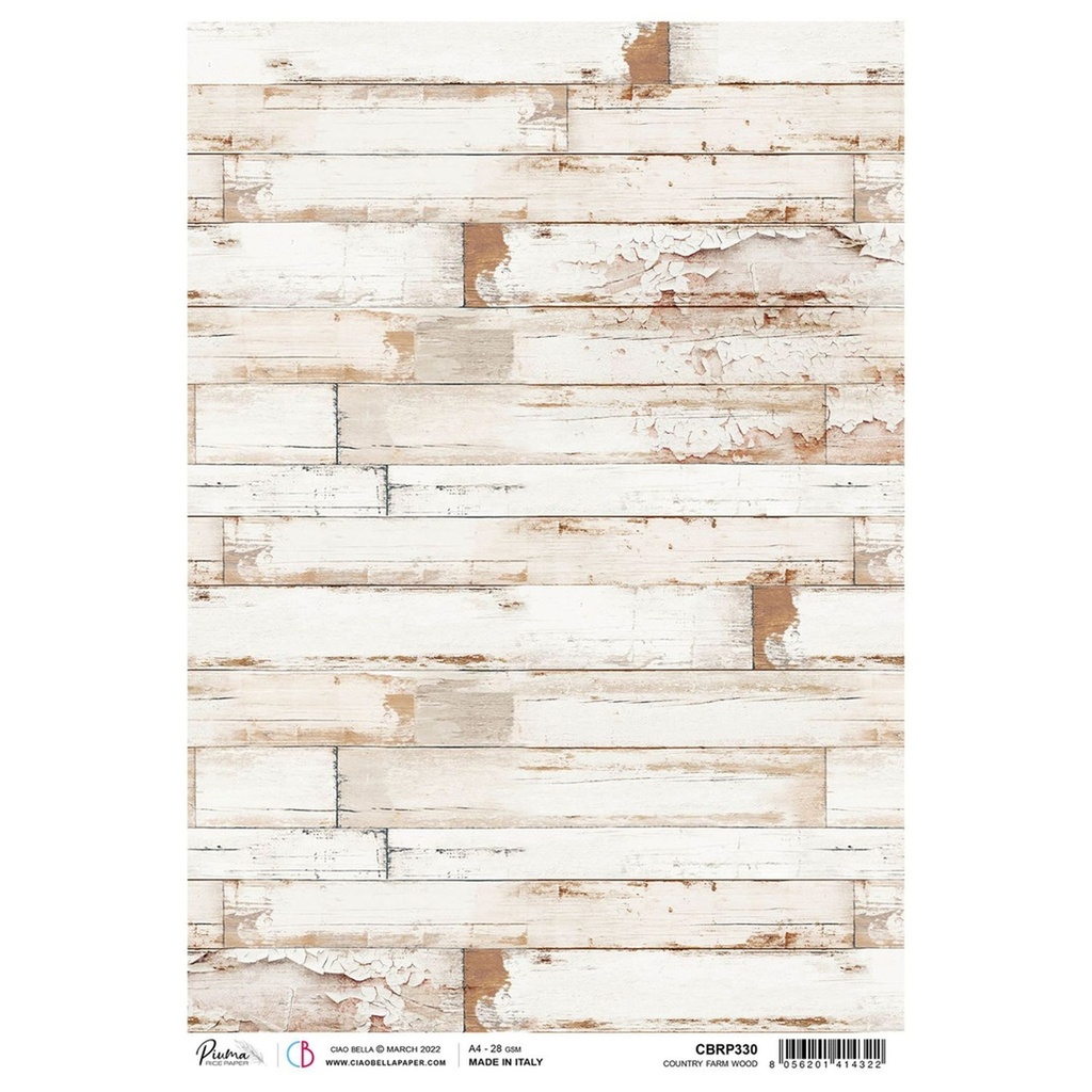 Ciao Bella Paper - Farm Wood A4 rice paper (5 Pack)