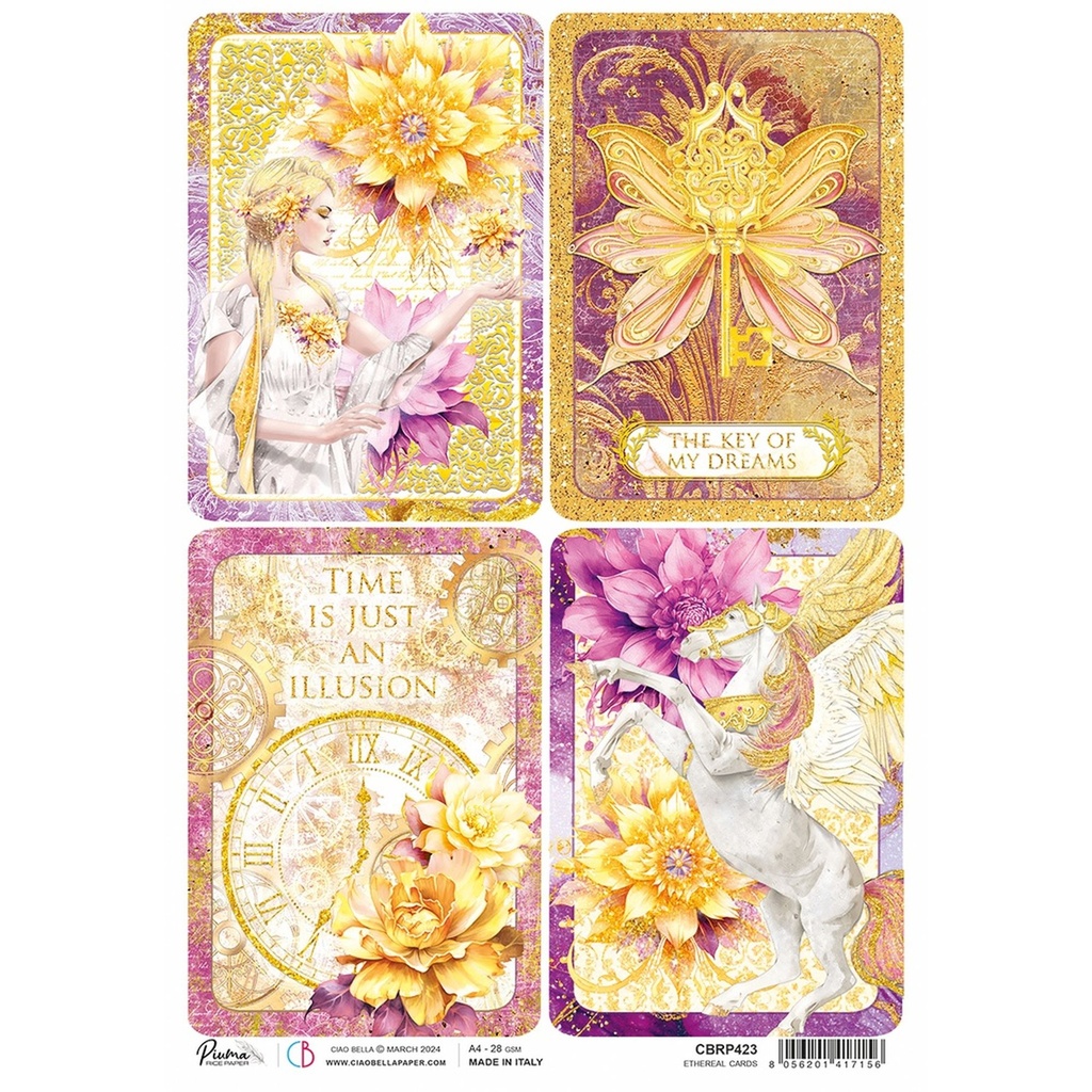 Ciao Bella Paper - Ethereal Cards A4 rice paper (5 Pack)