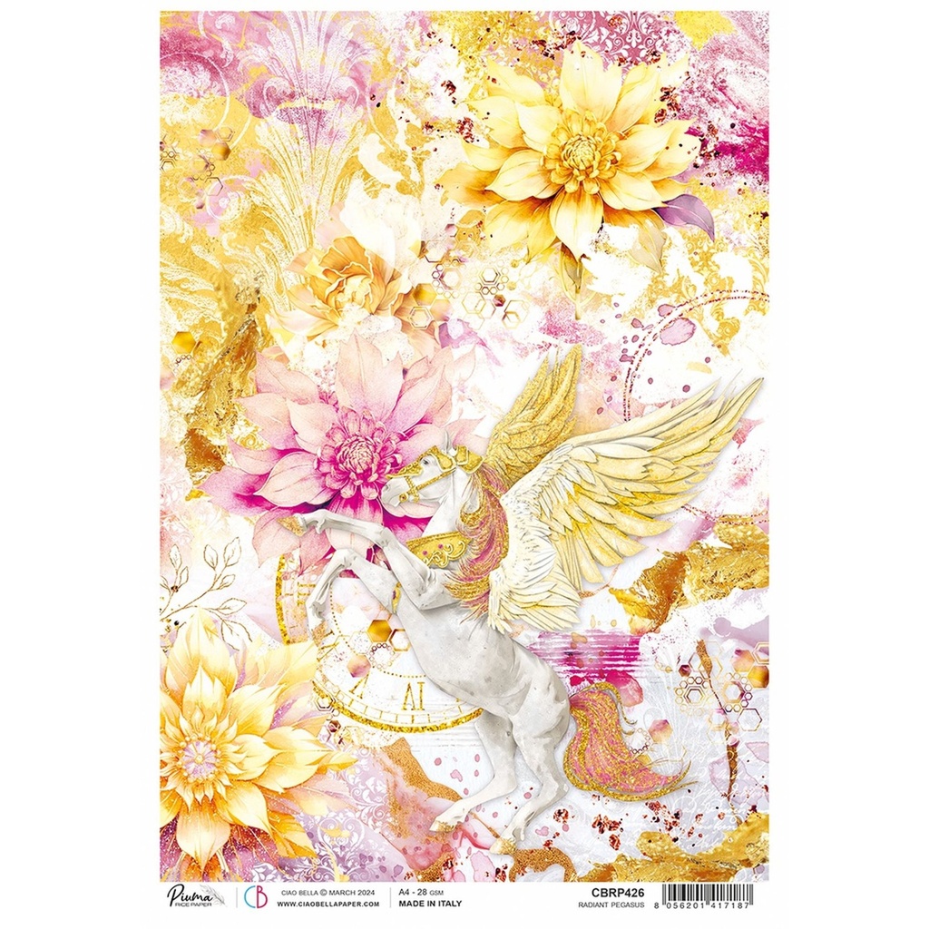Ciao Bella Paper - Radiant Pegasus A4 rice paper (5 Pack)