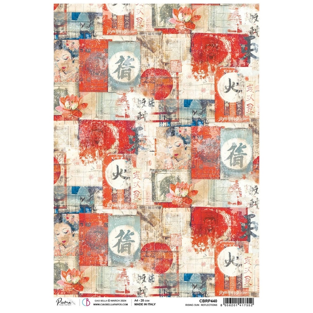 Ciao Bella Paper - Rising Sun Reflections A4 rice paper (5 Pack)