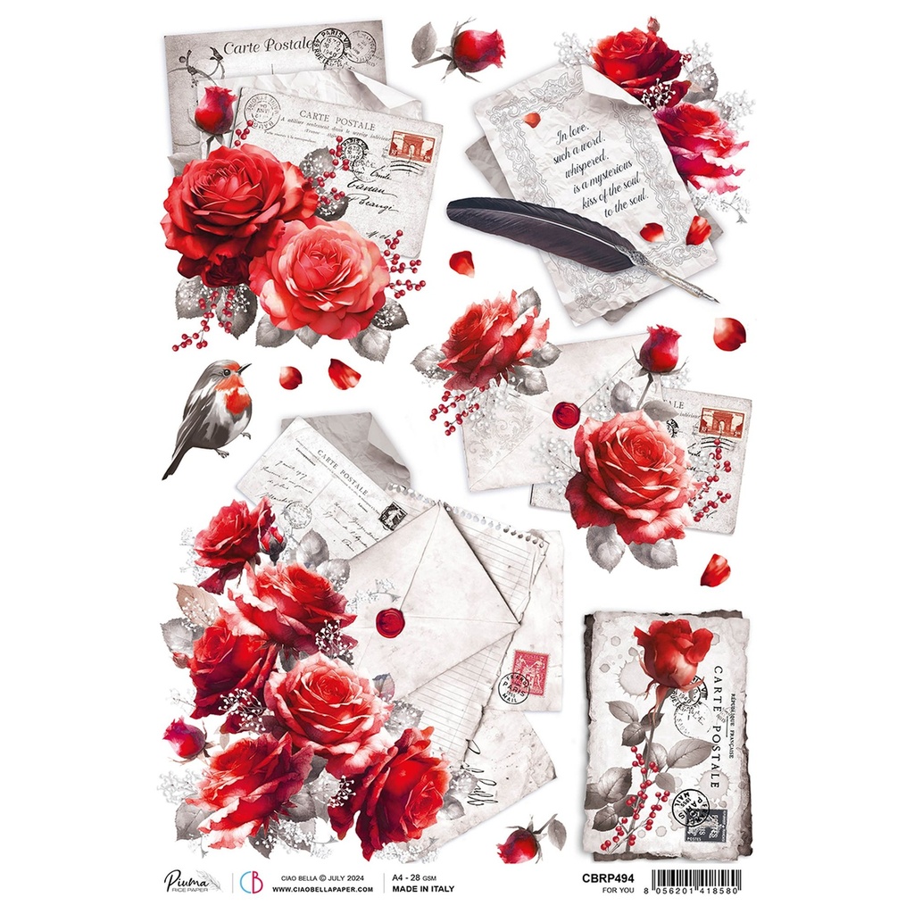 Ciao Bella Paper - For You A4 rice paper (5 Pack)