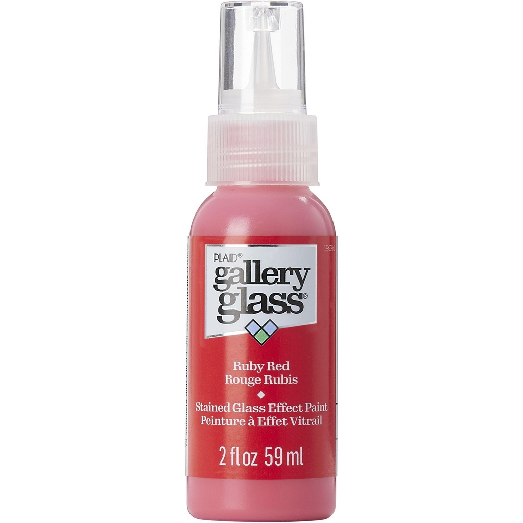 Plaid - Gallery Glass - 2oz - Ruby Red