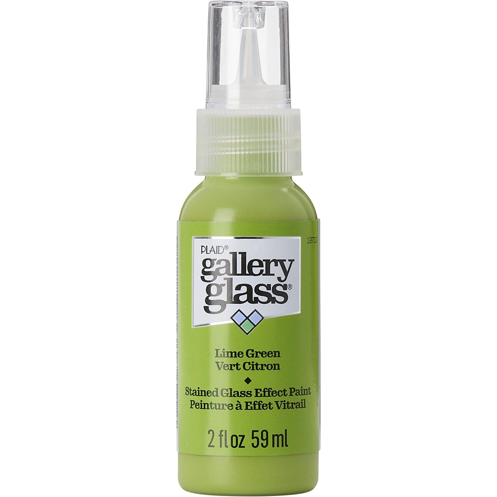 Plaid - Gallery Glass - 2oz - Lime Green