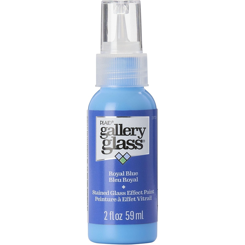 Plaid - Gallery Glass - 2oz - Royal Blue